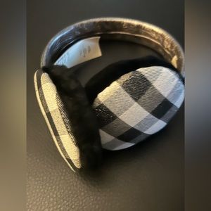 Burberry nova check ear muffs.